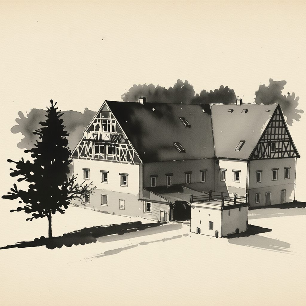 Ilustrační kresba: Hotel Ján