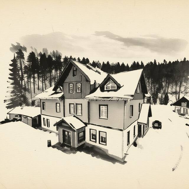 Ilustrační kresba: Hotel Hradec