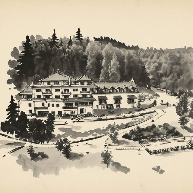 Ilustrační kresba: Hotel Studanka