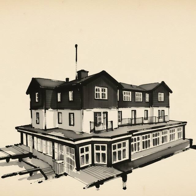Ilustrační kresba: Hotel Slavie