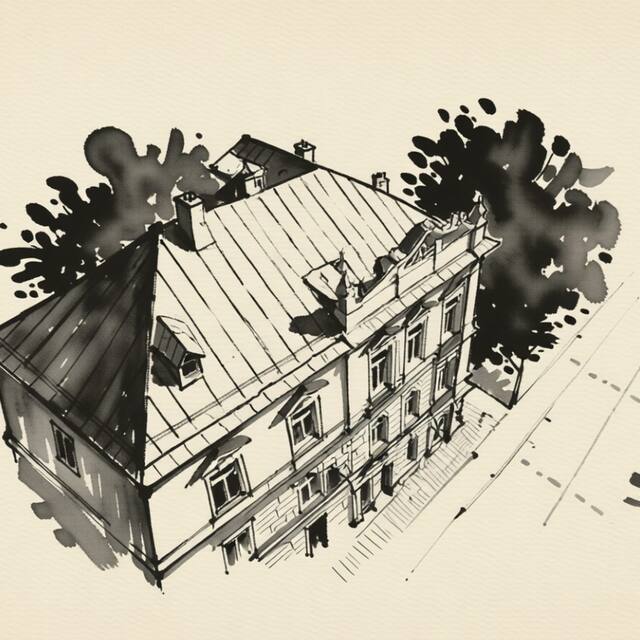 Ilustrační kresba: Residence Vysta