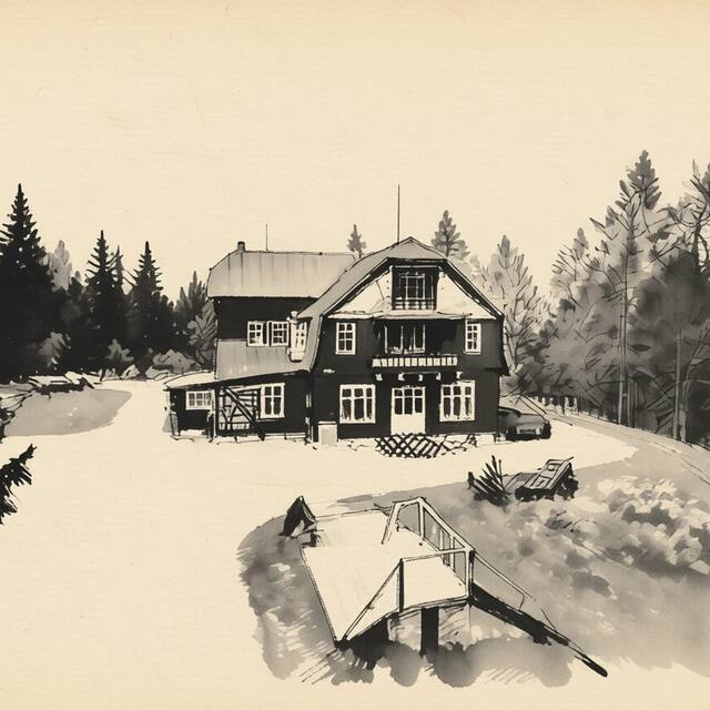 Ilustrační kresba: Turnovská chata