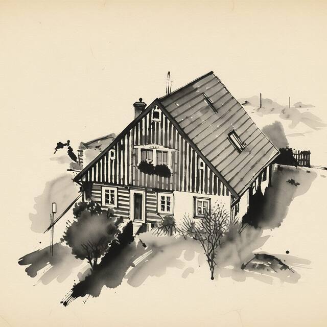 Ilustrační kresba: Baronova bouda