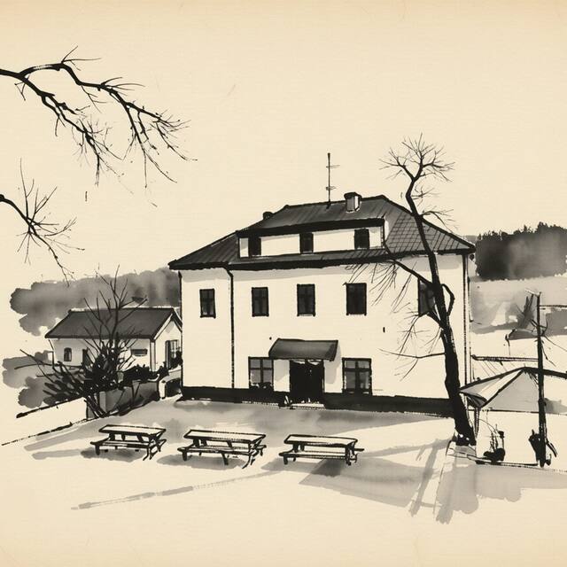 Ilustrační kresba: Hotel Praha