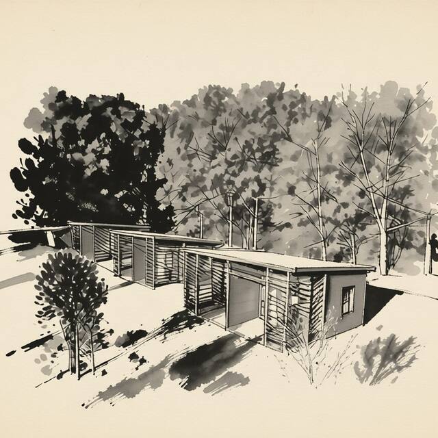 Ilustrační kresba: Autocamp Osek