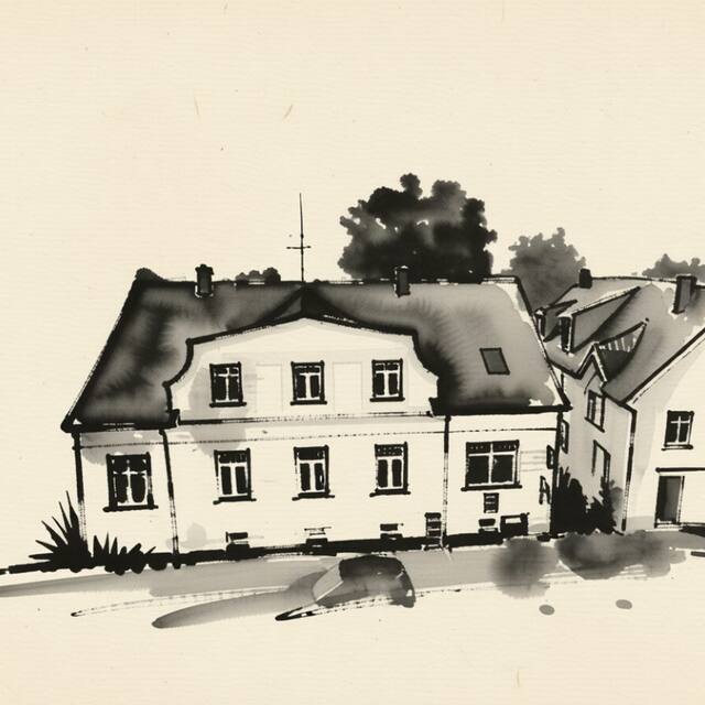 Ilustrační kresba: Penzion - apartmány Bambino