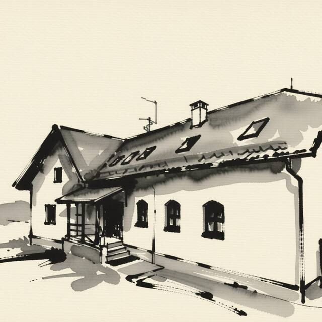 Ilustrační kresba: Penzion Džekův ranč