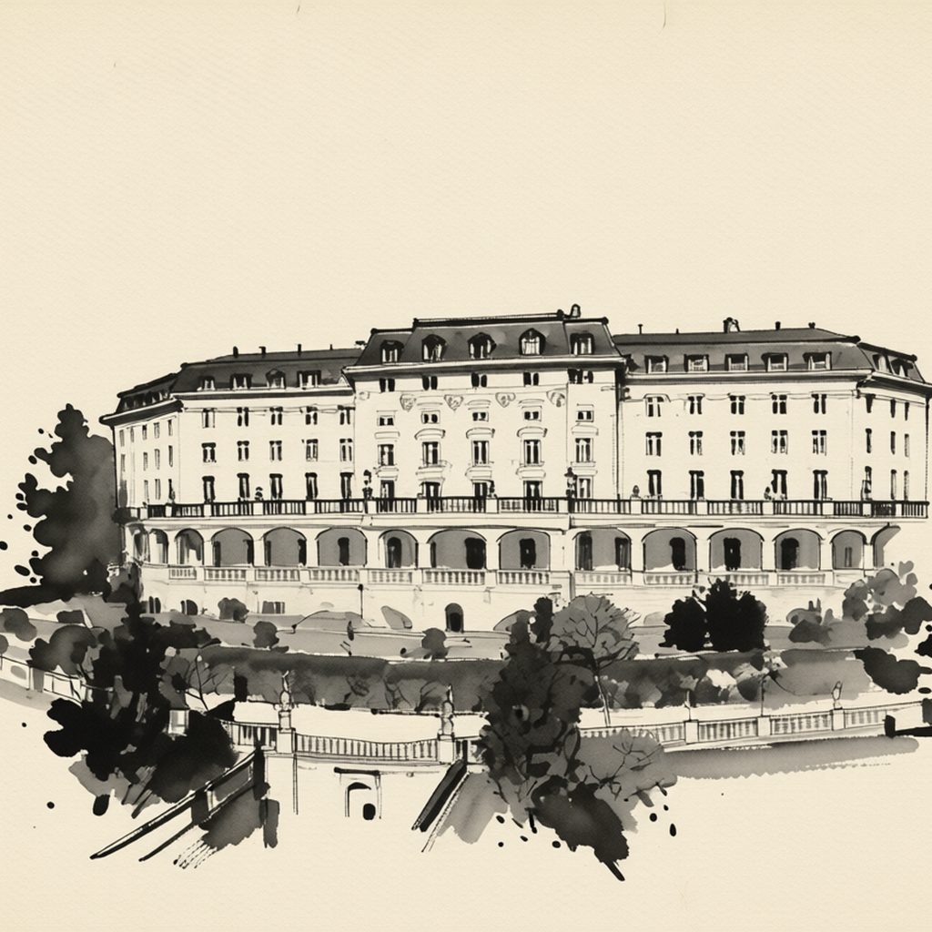 Ilustrační kresba: Radium Palace Spa & Wellness