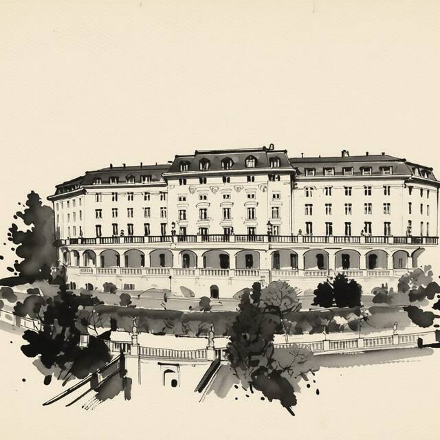 Ilustrační kresba: Radium Palace Spa & Wellness
