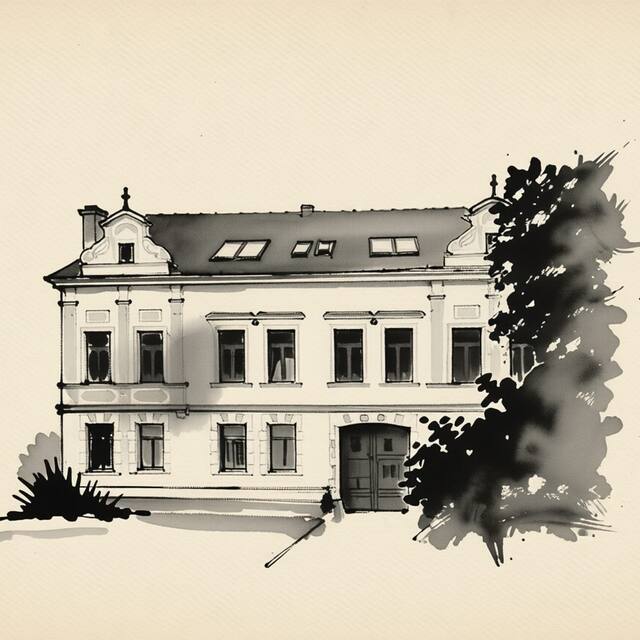 Ilustrační kresba: Penzion Podzámčí