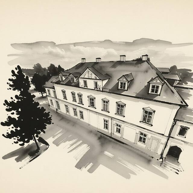 Ilustrační kresba: Hotel Pod Zámkem