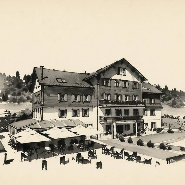 Ilustrační kresba: Hotel Rezidence Golf