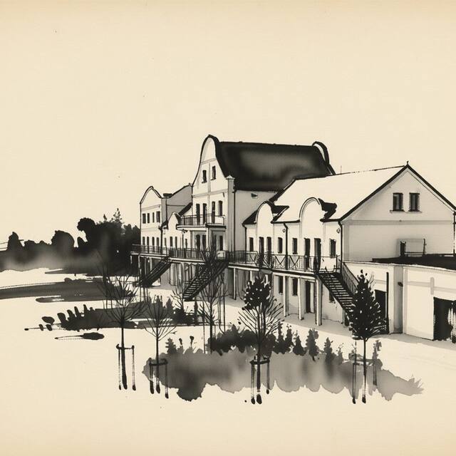Ilustrační kresba: Penzion - Vinařství U Kapličky