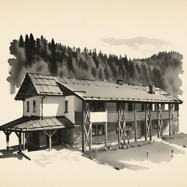 Ilustrační kresba: Penzion Svatý Martin