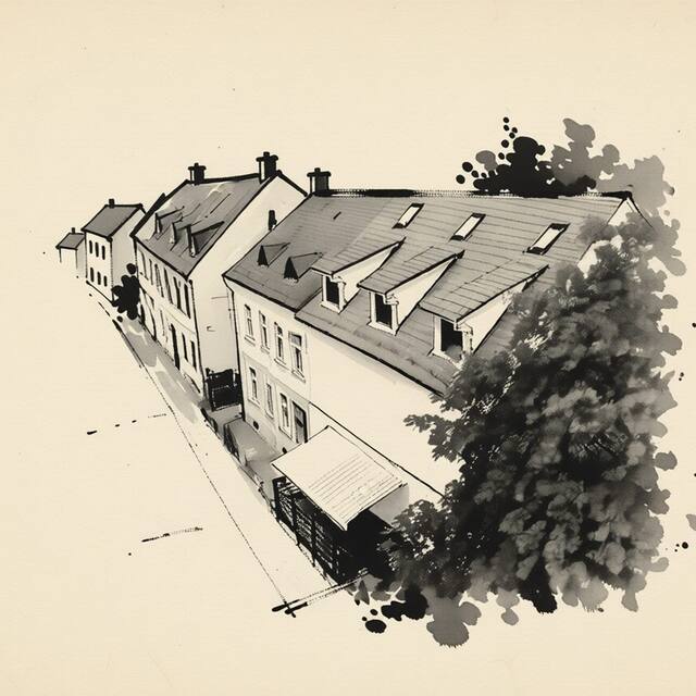 Ilustrační kresba: Hotel Berger
