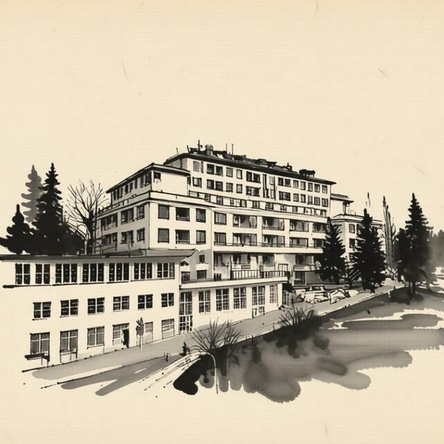 Ilustrační kresba: Hotel Palace****