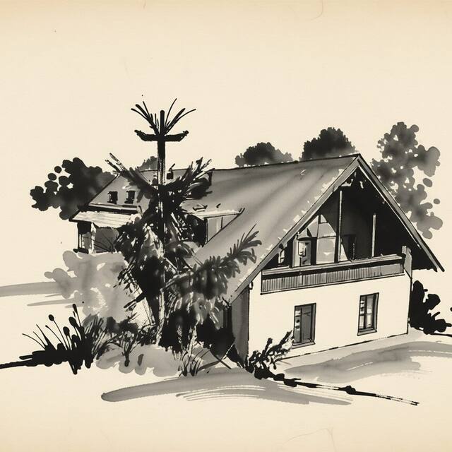 Ilustrační kresba: Hotel Annín
