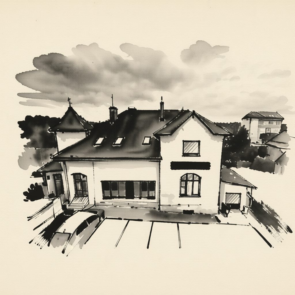 Ilustrační kresba: Pension Barandov