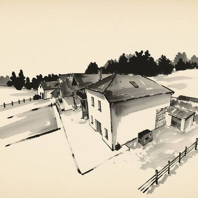 Ilustrační kresba: Penzion Krásný sklep