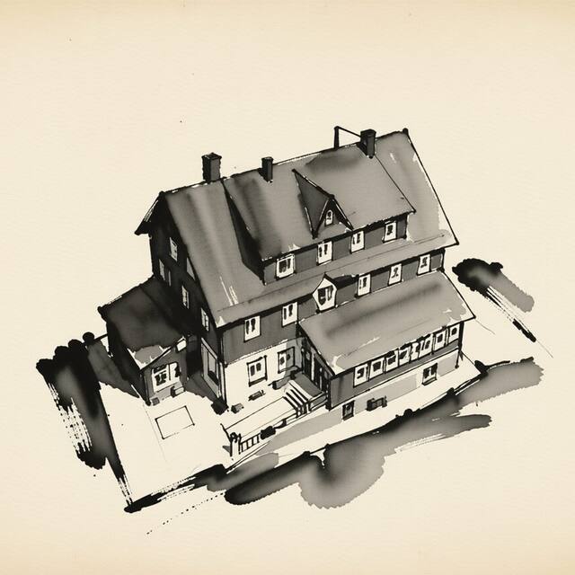 Ilustrační kresba: Hotel Děvín