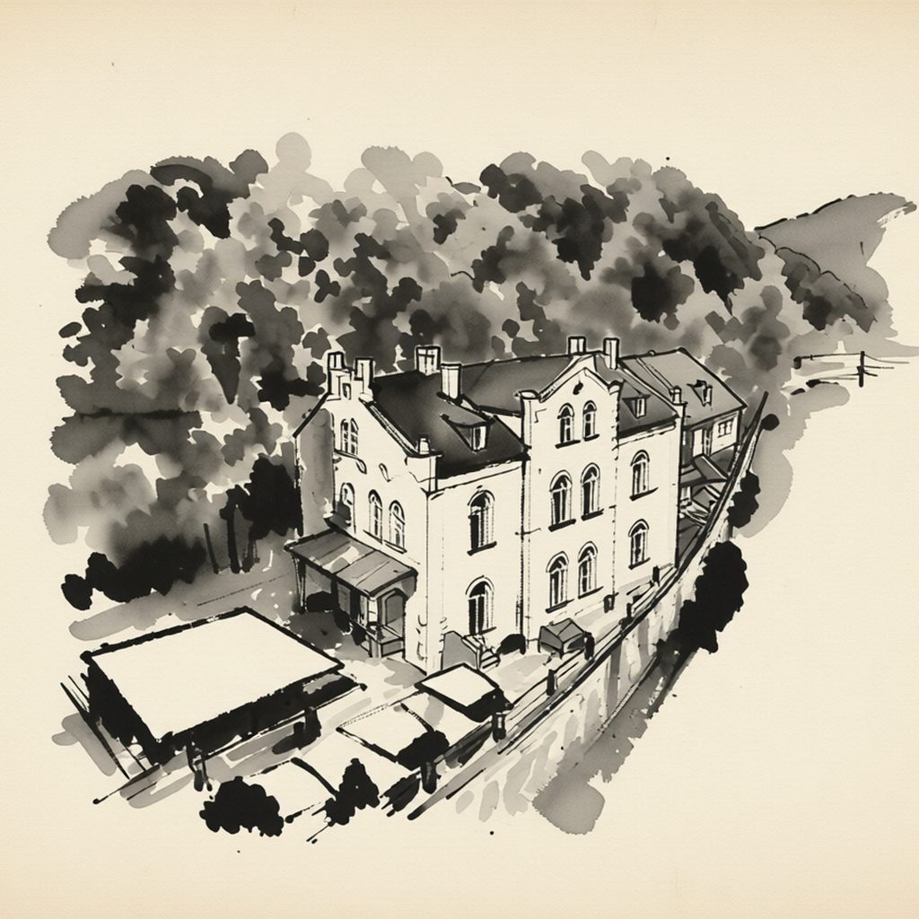 Ilustrační kresba: Pension Villa Basileia