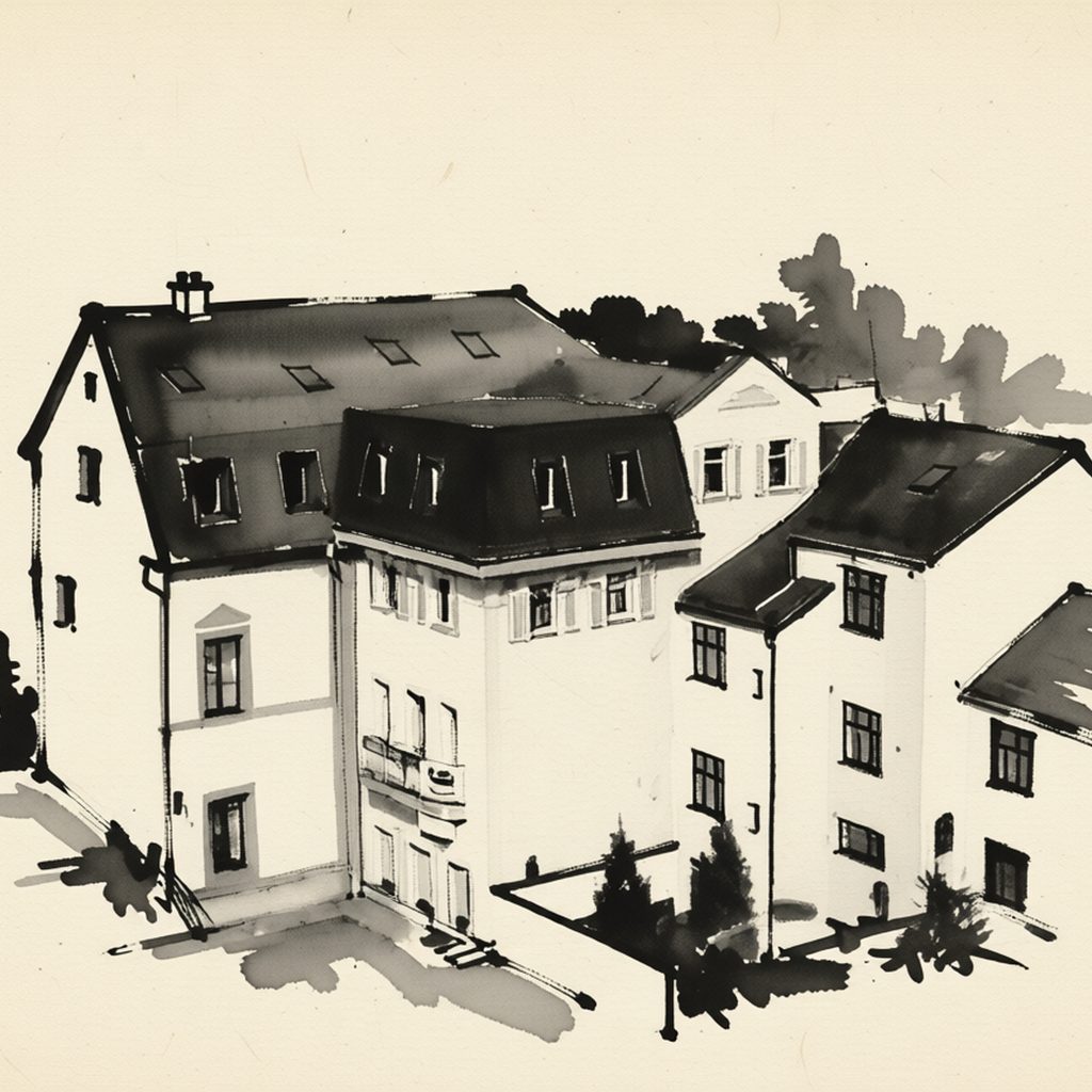 Ilustrační kresba: Apartmány V Centru U Zámečku