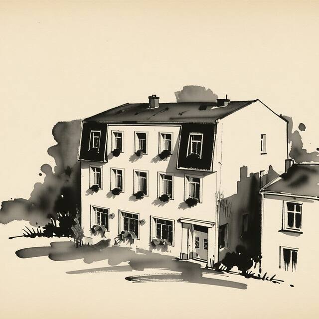 Ilustrační kresba: Hotel Florian
