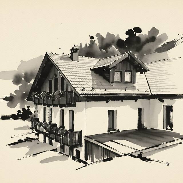 Ilustrační kresba: Penzion Sunski