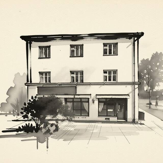 Ilustrační kresba: Apartmán na Stodolní
