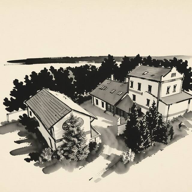 Ilustrační kresba: Penzion Mlýn Sedlec