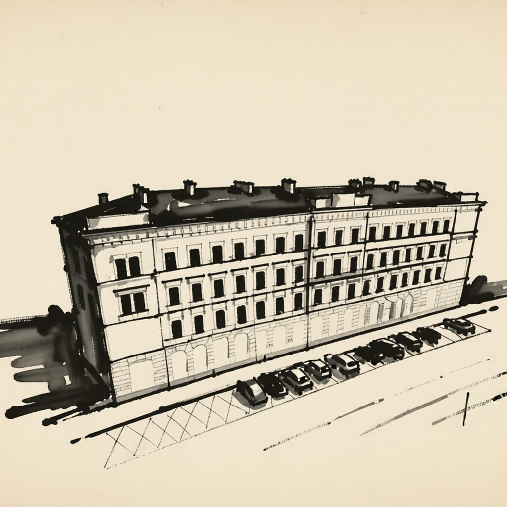Ilustrační kresba: Grandhotel Brno