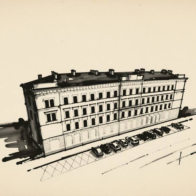 Ilustrační kresba: Grandhotel Brno