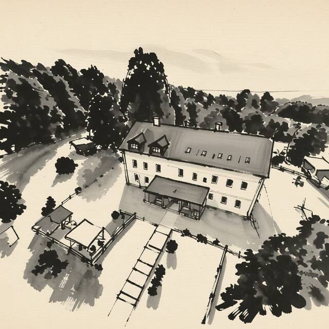 Ilustrační kresba: Resort Mezná