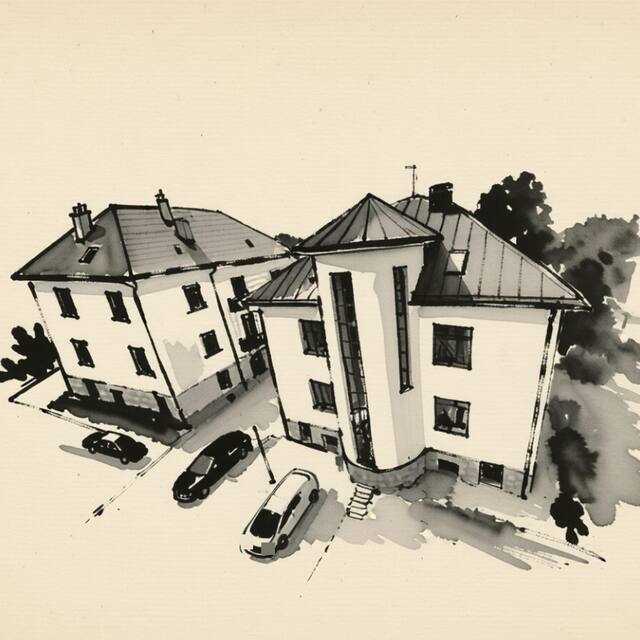 Ilustrační kresba: Penzion Sonáta