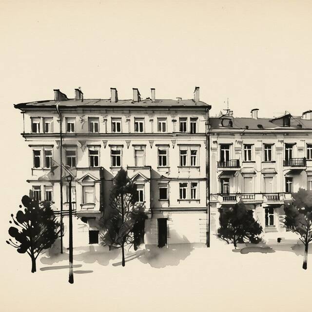 Ilustrační kresba: Hotel La Fenice
