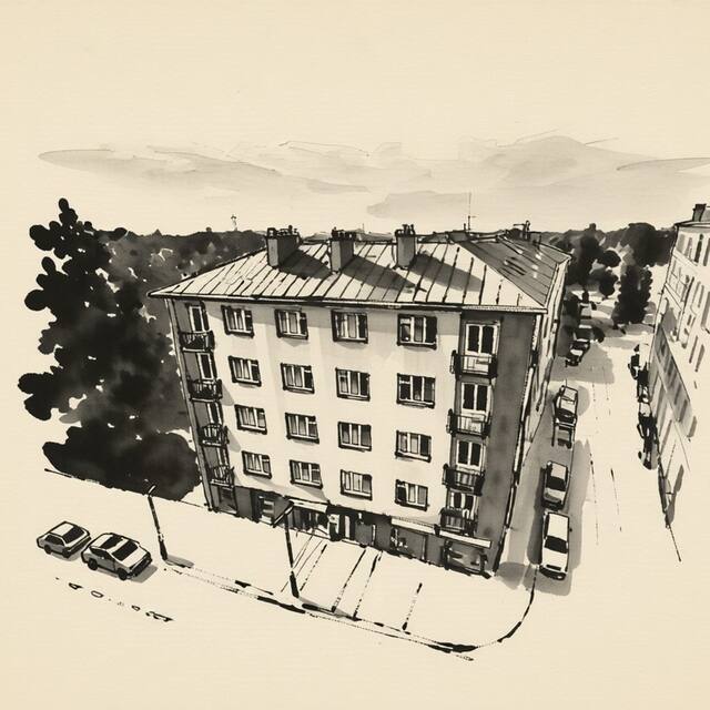 Ilustrační kresba: The Old town's apartmán