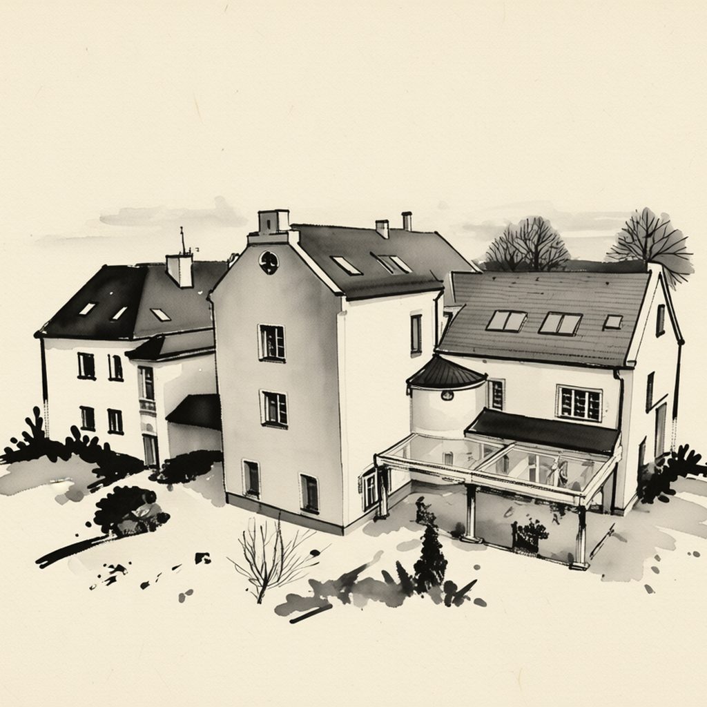 Ilustrační kresba: Hotel Allvet
