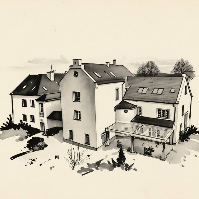 Ilustrační kresba: Hotel Allvet