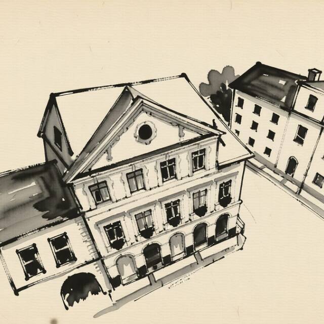 Ilustrační kresba: Hotel Merlot