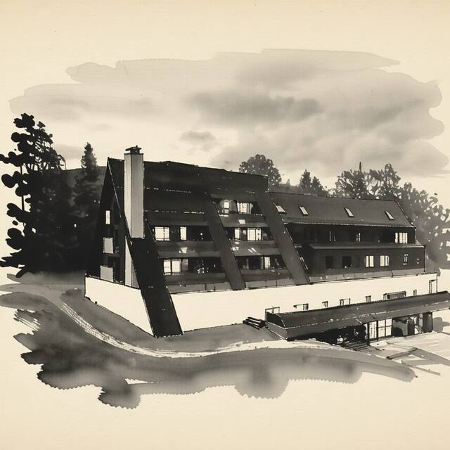 Ilustrační kresba: Wellness Hotel Šedý Vlk