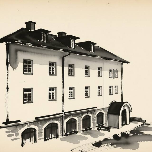 Ilustrační kresba: Penzion Hendrych