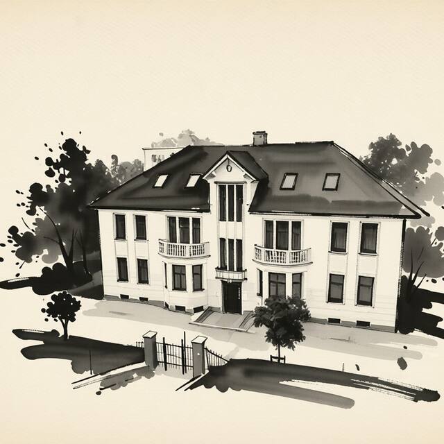 Ilustrační kresba: Penzion Reichova vila