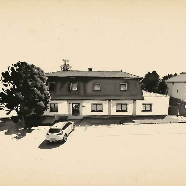 Ilustrační kresba: Penzion Na Netřebě