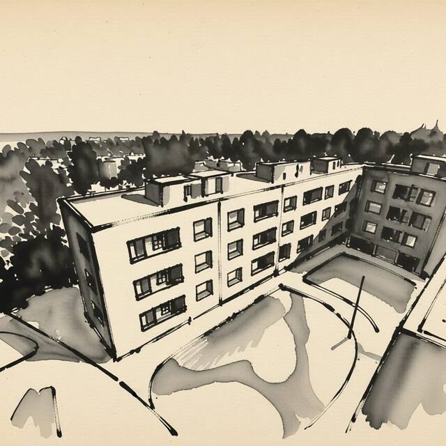 Ilustrační kresba: Aparthotel Lípa