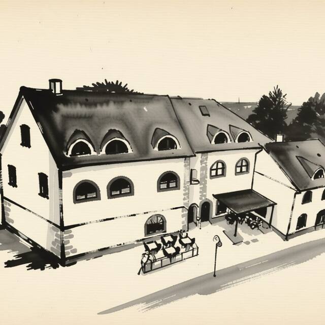 Ilustrační kresba: Penzion a vinařství U Vrbů