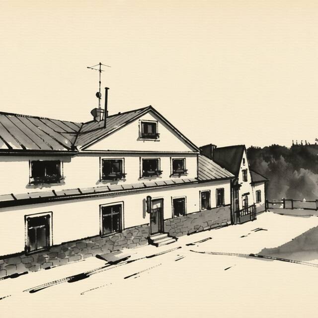 Ilustrační kresba: Hotel U Jelena