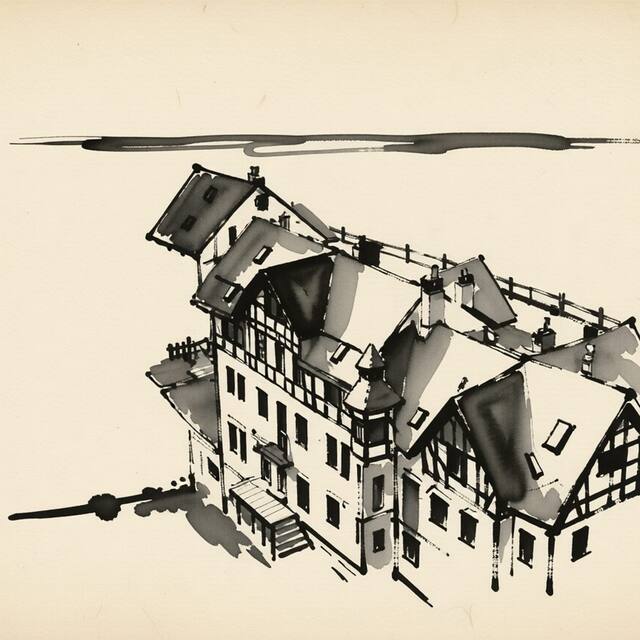Ilustrační kresba: Hotel Labe