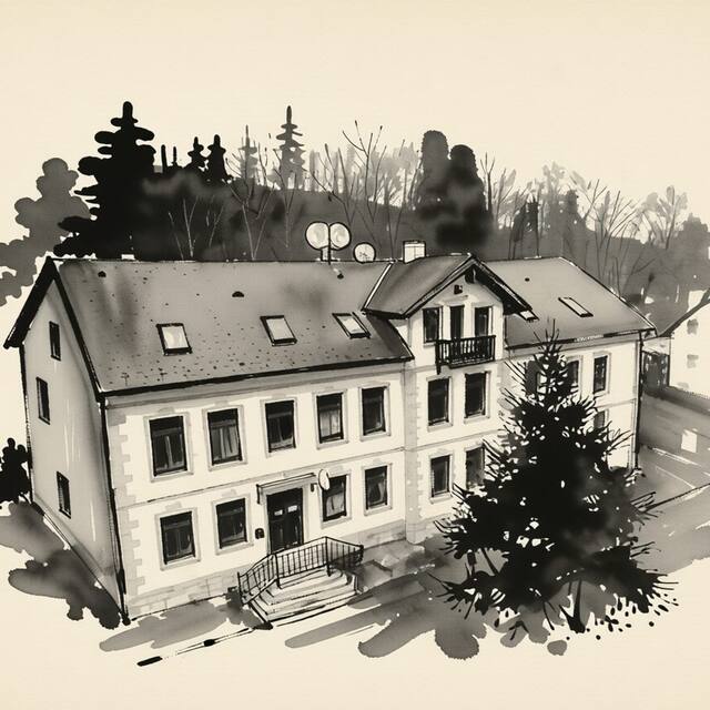 Ilustrační kresba: Hotel Králíček