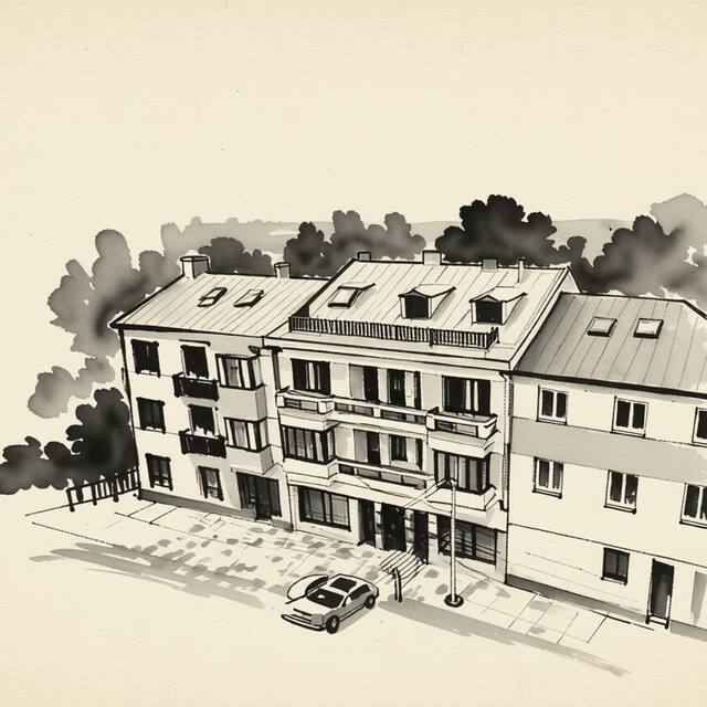 Ilustrační kresba: Penzion Uno