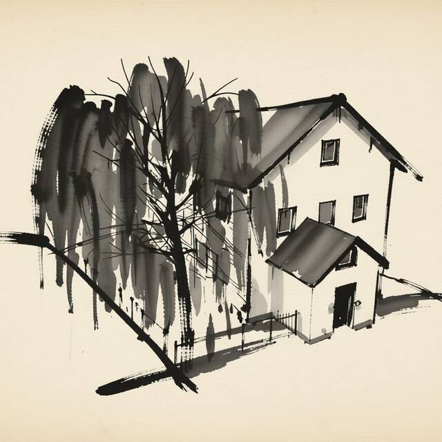 Ilustrační kresba: Villa Plischke